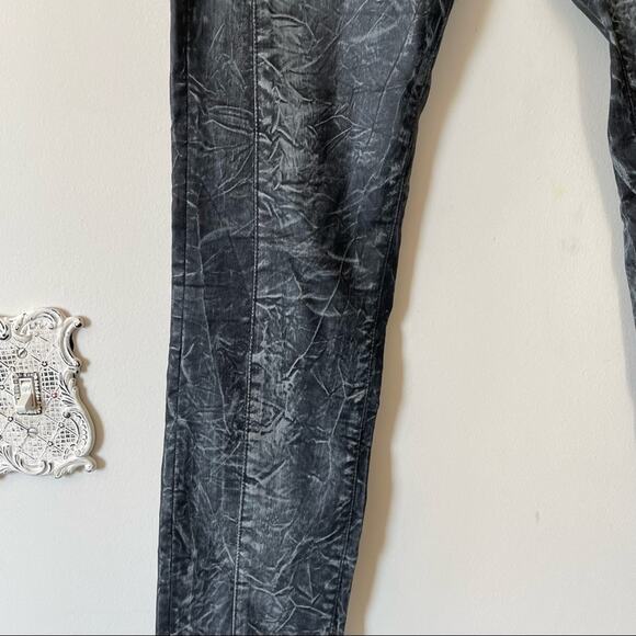 3x1 W1 Wax Coated Moto Skinny Jeans 25 - Picture 3 of 6